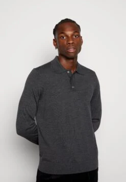 ARKET Poloshirt - Grey Melange -Arket Mode Shop 37b3c67fe9084bc0be32a530601b4f47