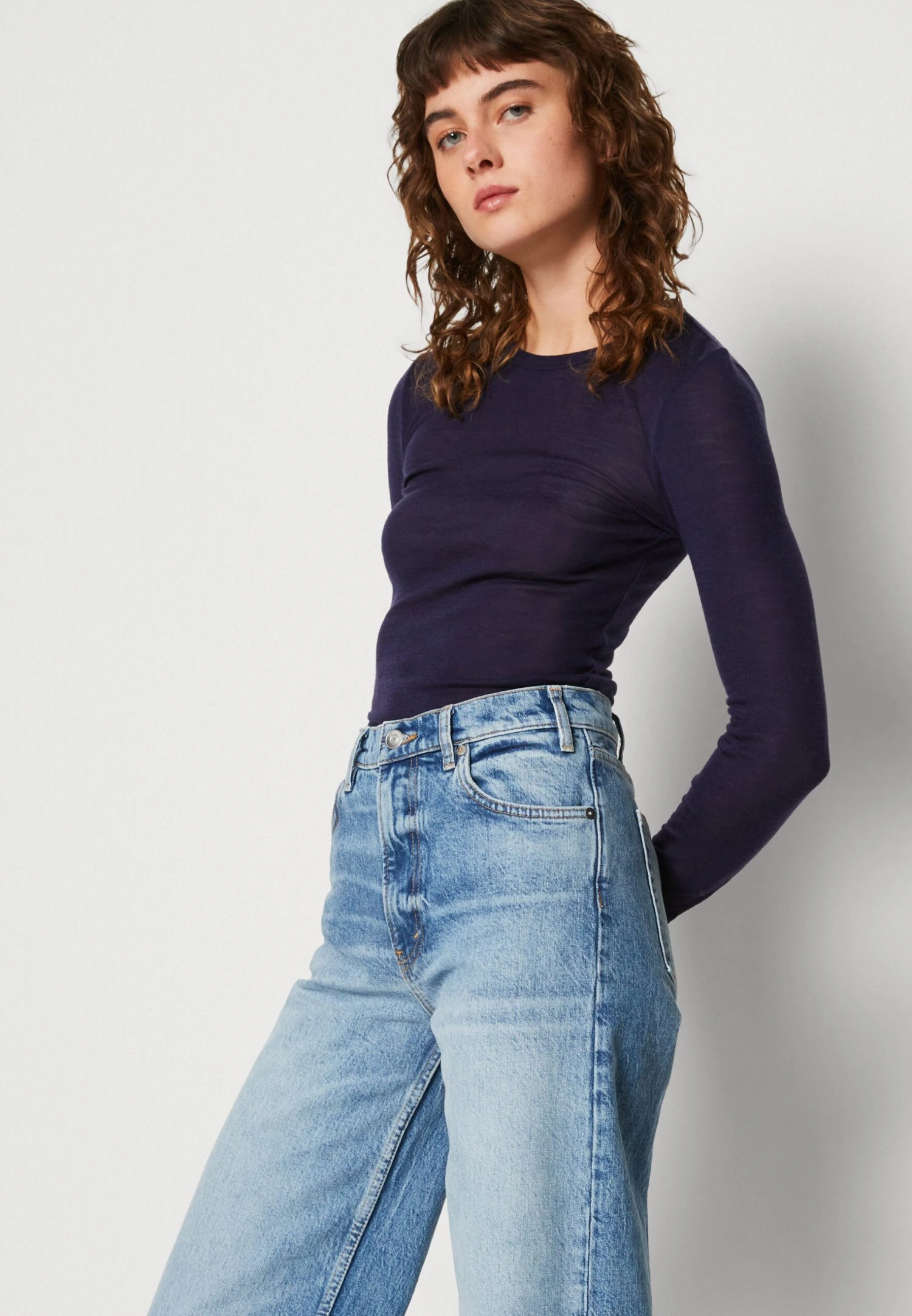 ARKET Longsleeve - Dark Navy 6 ARKET Longsleeve - Dark Navy - Afbeelding 4