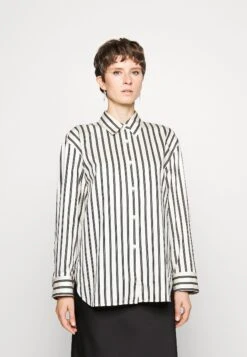 ARKET Ilanda Stripe Shirt - Overhemdblouse - Black