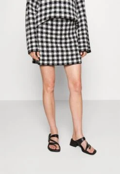 ARKET Woyage Gingham Skirt - Minirok - Black