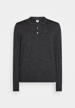 ARKET Poloshirt - Grey Melange -Arket Mode Shop d5adcdf59f3647ee962cfe88326f6c2e